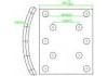 Brake Lining:东风新EQ153前大孔