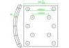 Brake Lining:东风新EQ153前大孔+1